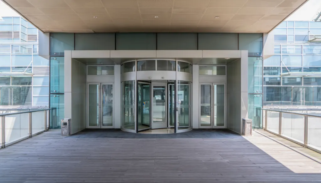 Large commercial entrances